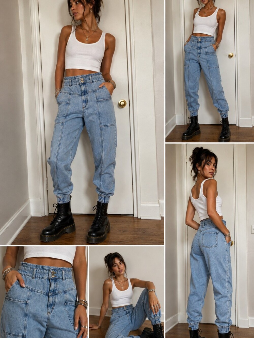 stradivarius Light Blue Boyfriend Jogger Jeans